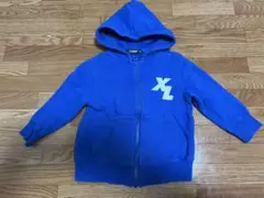 XLARGE フード付きパーカー 青