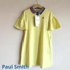 Paul Smithポールスミス 襟ボーダーポロワンピース イエロー 120cm