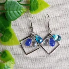 ゆらゆらピアス。:°ஐ♡*ブブルー　No.378