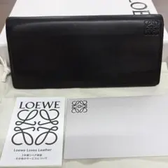 LOEWE ロエベ アナグラム長財布 ブラック×ゴールド バイカラー - メルカリ