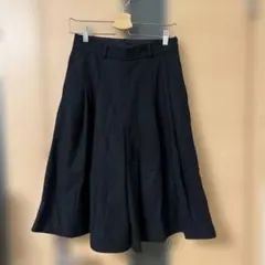 ユニクロ　UNIQLOブラックキュロット プリーツ