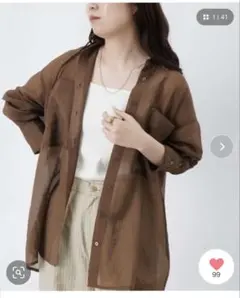 新品LUCA/LADY LUCK LUCA LC/LLL シアーオーバーシャツのサムネイル