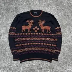 ク*ル様 YVES SAINT LAURENT ブラック　長袖ニット セータ －のサムネイル