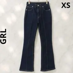 グレイル フレアデニムパンツ インディゴ XS 綿混 センターシーム ストレッチ
