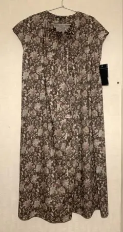 美品 J.Sloaneリバティ柄ワンピース M スタンドカラー パープル小花柄 