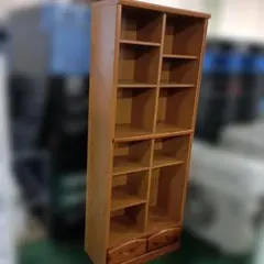 ACTUS 杉工場 木製本棚 ECOLE 高126×幅109×奥行23.5cm - メルカリ
