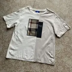 ブルーレーベルクレストブリッジ　2トーン　ラバープリントTシャツ38白×ベージュのサムネイル