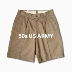 50s  U.S.ARMY センタープリーツチノショーツ 30SHORTのサムネイル