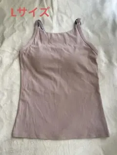 【SUKALA】ダブルストラップリブロゴタンク　L