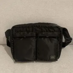 【美品】 ポーター タンカー 2層式 ショルダーバッグ L 黒　ブラック