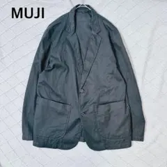 無印良品 MUJI カポック混 テーラードジャケット M 軽量 ジャケット　黒のサムネイル