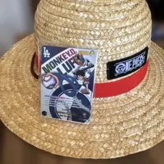 【非売品限定】ドジャース　麦わら帽子 限定非売品‼️]ドジャースxワンピースコラボ 麦わら帽子&カード