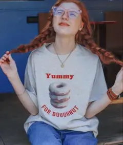 完売品 新品 Birthdayroom ドーナツTシャツ ナチュラル Ｆサイズ