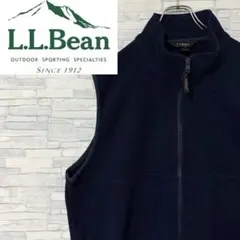 【希少】USA製 エルエルビーン フリース OUTDOOR ベスト ネイビー L