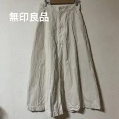 MUJI 2024年コーデュロイフレアロングスカート M アイボリー