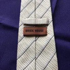 お値下げ ネクタイ BRICK HOUSE ストライブ　絹100％