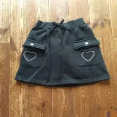 ジェニー黒いハート刺繍スカート