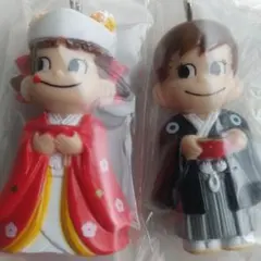 ペコちゃん ポコちゃん4体セット 和装洋装結婚式 フィギュア ストラップ