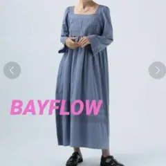 新品タグ付き✨】BAYFLOW ヴィンテージスタイルワンピース　ブルー　レース