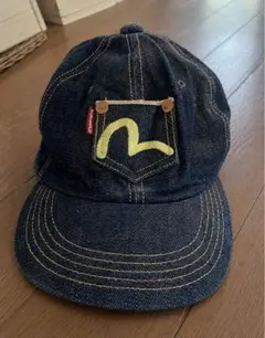 EVISU デニムメッシュキャップ 白カモメ デニムキャップ ホワイト