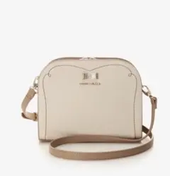 サマンサベガ ベージュショルダーバッグ バイカラービジューショルダーリボン