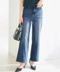 ジーンズ デニム デニムパンツ しゃがめるワイドストレートデニム コカ