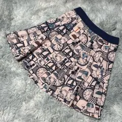 美品！ドーリーガールバイアナスイ フレアスカート【1】ピンク×ネイビー 膝丈