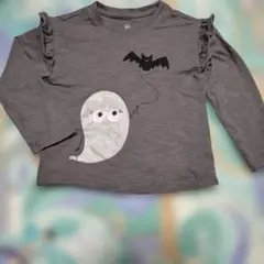 baby GAP ゴースト＆バット 長袖Tシャツ グレー 100cm