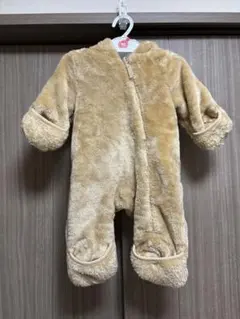 もこもこ 着ぐるみ風 ベビーロンパース カバーオール 冬用