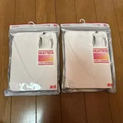 HEATTECH XL ホワイト Vネック Tシャツ 2枚セット
