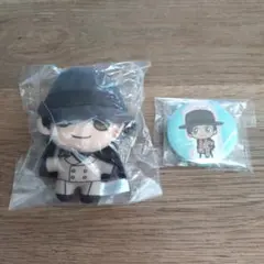 명탐정 코난 아카이 히데이치 봉제인형 캔 배지 세트