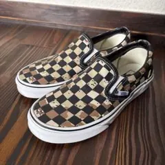 【美品】VANS スリッポン カモ デザート チェッカー 23.0cm