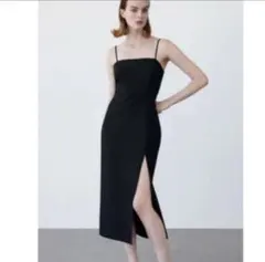 ZARA スリット入り　キャミソールワンピース XS