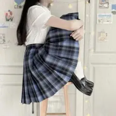 不息　清華大学　紺黒スカート　チェック　JK制服　ゆめかわ 量産系　地雷系