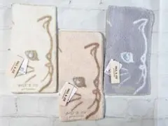 ポールアンドジョーアクセソワ猫ネコジプシータオルハンカチレディース3枚セット新品