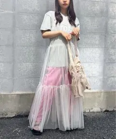 チュールキャミワンピース