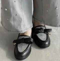 RANDAリボンデザインボリュームローファー