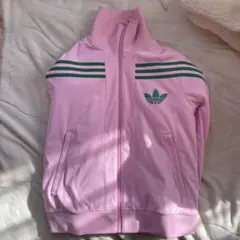 adidas ピンク ジップアップジャージ - メルカリ
