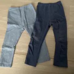 90cm グレー ネイビー レギンス 2点セット