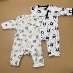 西松屋　ベビー服　長袖　ロンパース　2枚セット