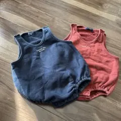 コムサデモード ダルマロンパース 2枚セット 90ヴィンテージ