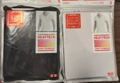 ユニクロ　メンズ　ヒートテック　Vネック半袖 Sサイズ　黒、ライトグレー