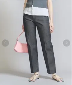 beauty＆youth リサイクルコットン デニム スリムストレートパンツ