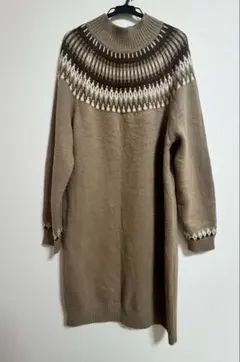 earth music&ecology ノルディックニットワンピース