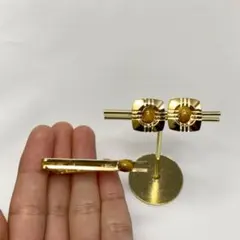 タイガーアイ　カフス　ネクタイピン
