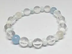 アイスラリマー&アクアマリン&ムーンストーン天然石ブレスレット