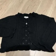 anyFAM 黒 カーディガン ボレロ　140サイズ