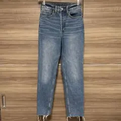 H&M ダメージストレートデニム ジーンズ