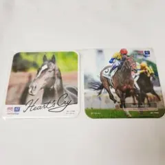 HUB × netkeiba ディープインパクト ハーツクライ　コースターセット