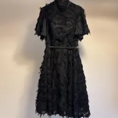 ブラックフリルAラインドレス